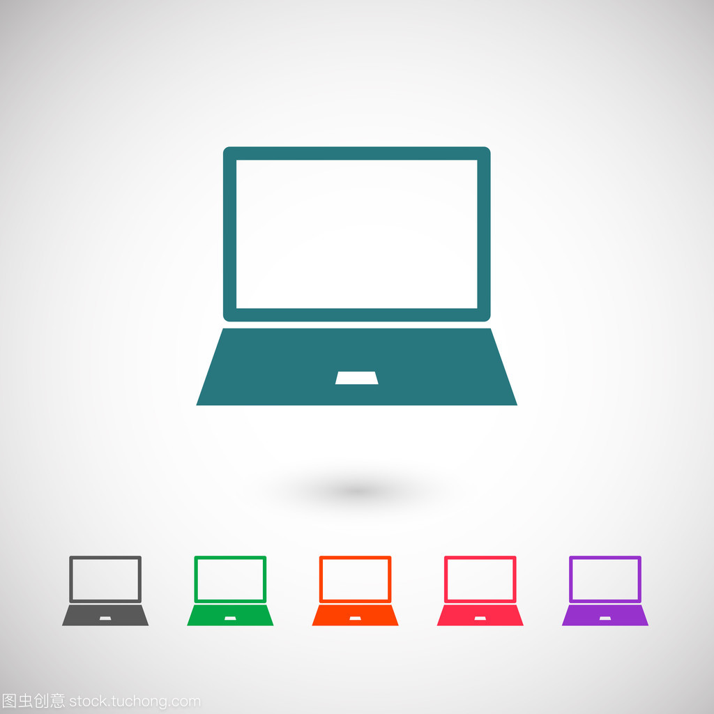 手提电脑平面设计图标 计算机平面设计的关键元素